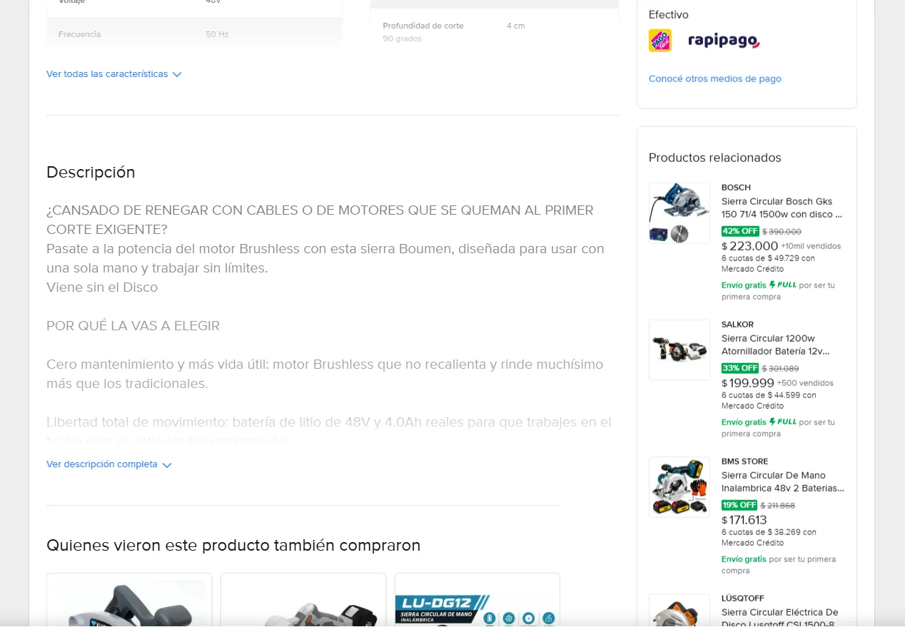 Captura de referencia para análisis de publicaciones
